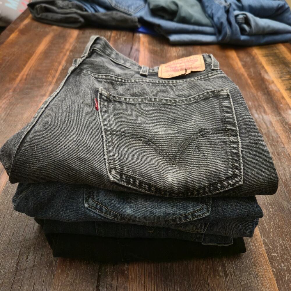 6 Pair Mens Levis Jeans Lot 34x30 505 541 569 Signature Blue Black Denim